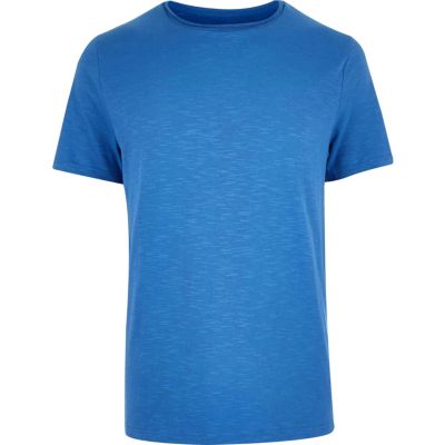 Bright blue short sleeve t-shirt